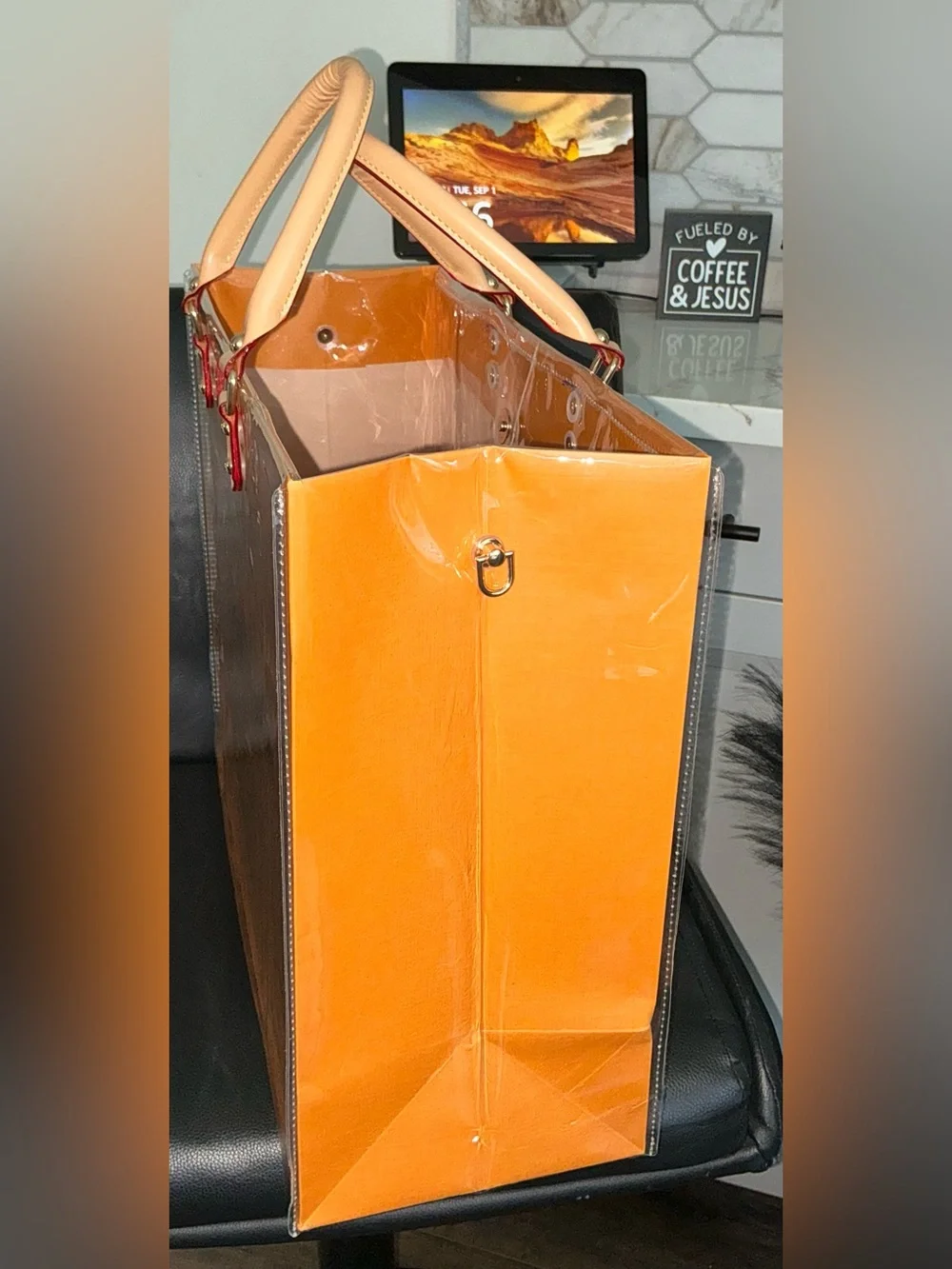 LV PVC Shopping Tote truly one